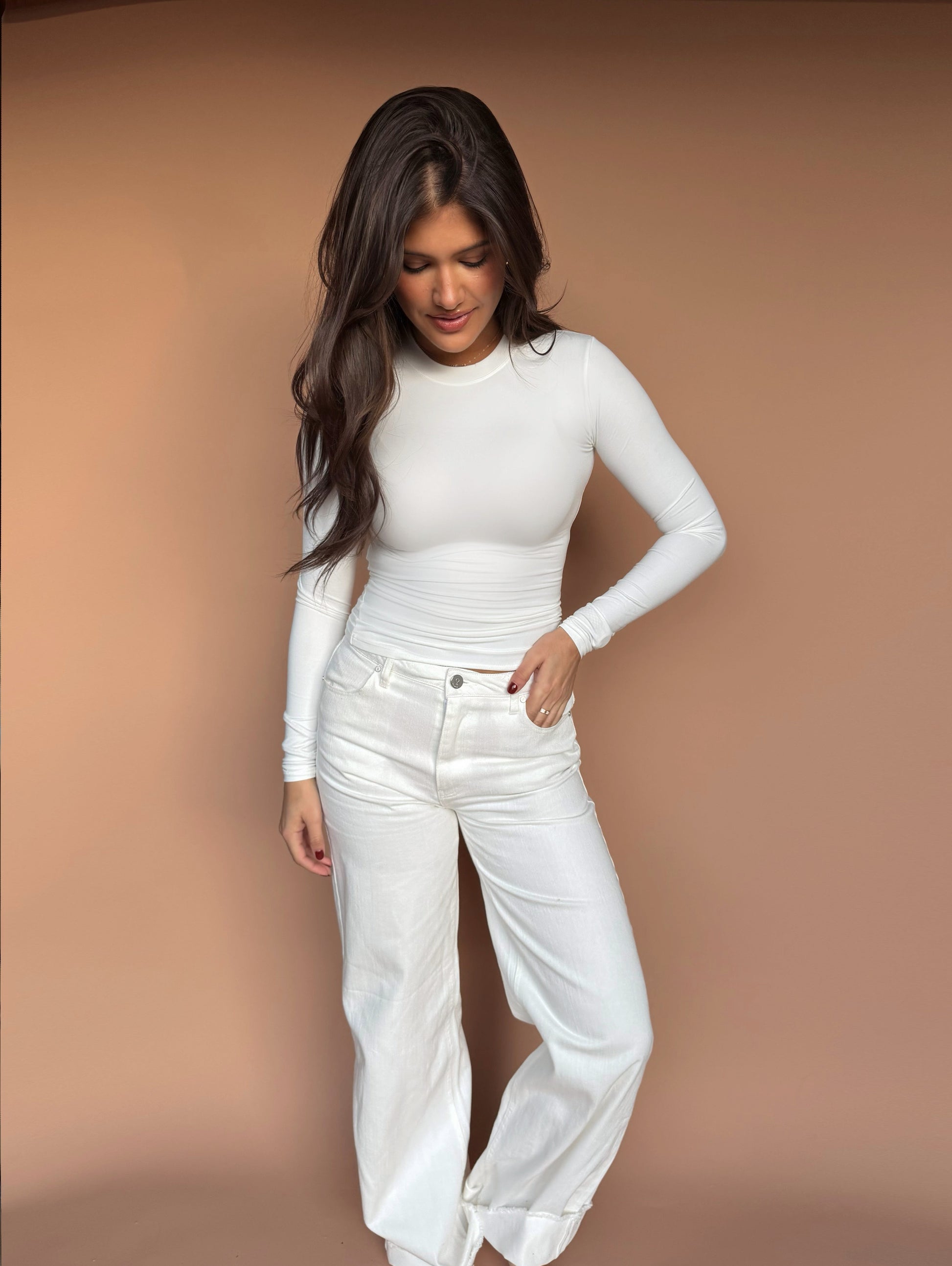 The Contour Long Sleeve In White