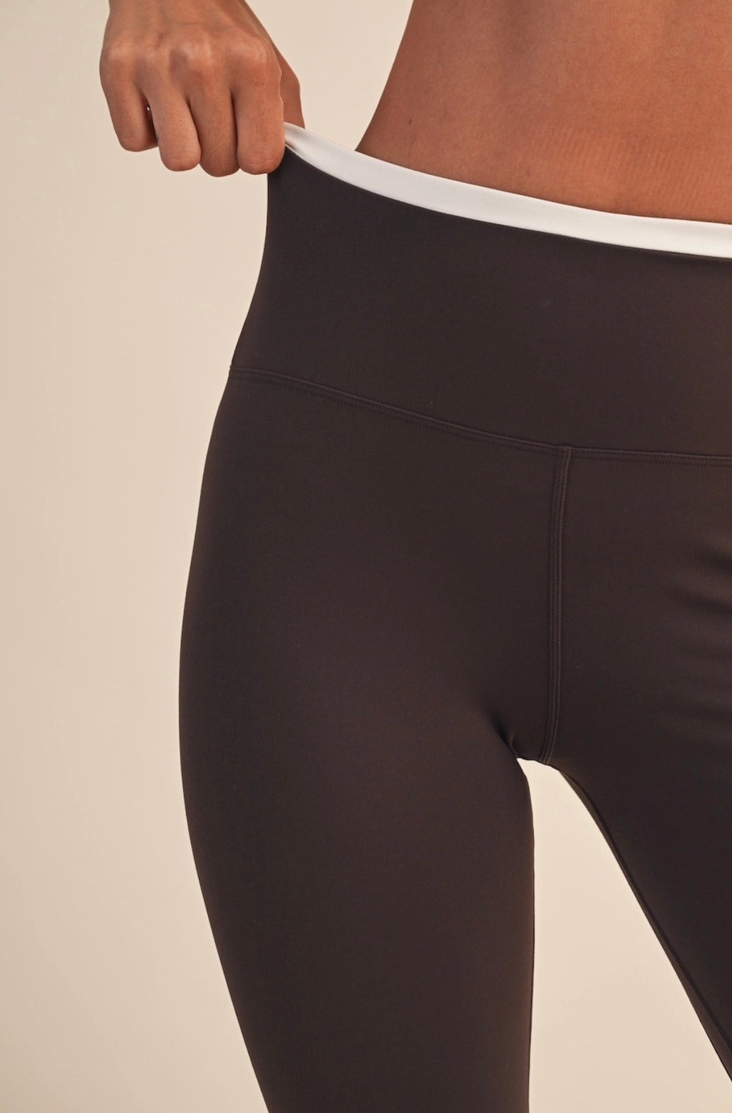 Chocolate Brown Contrast Leggings