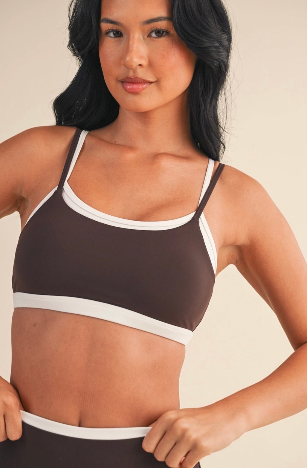 Chocolate Brown Sports Bra Top