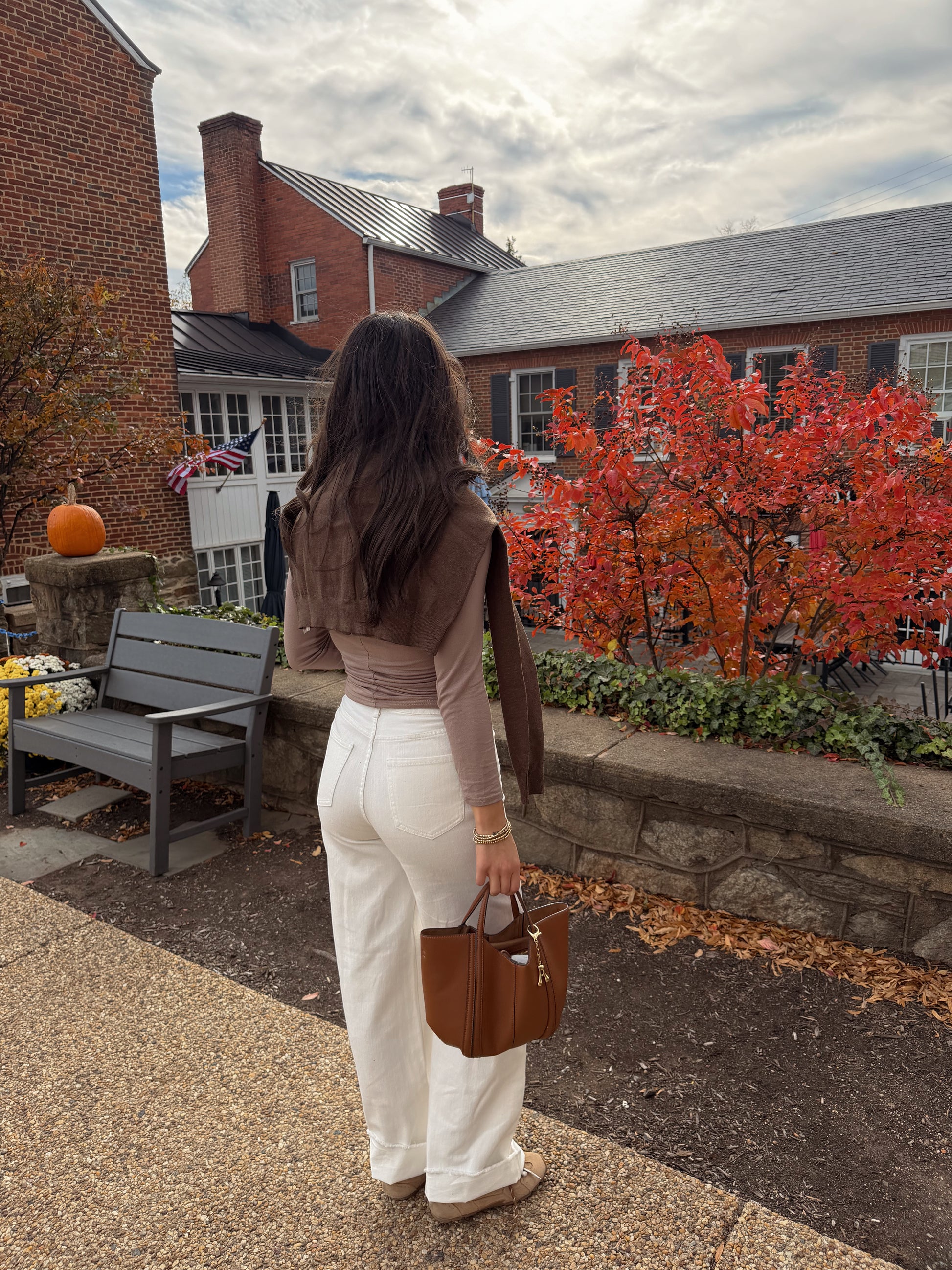 Taupe Long Sleeve Knit Top