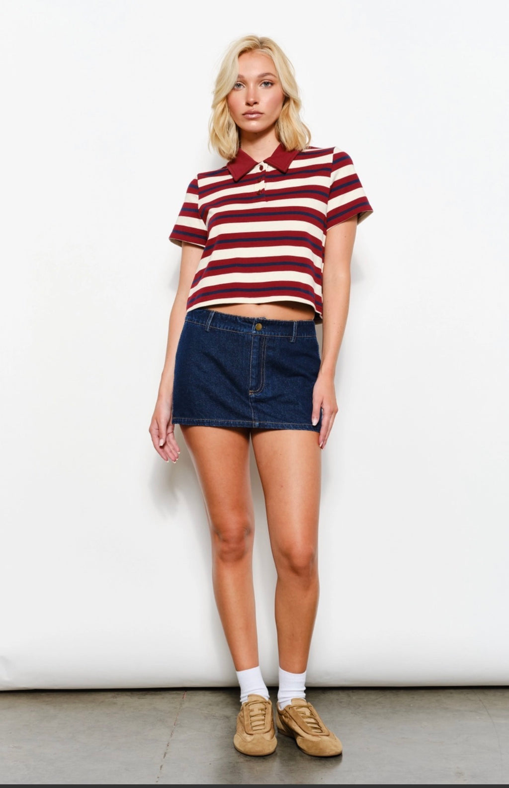 The Emery SetDenim Mirco Mini Skort