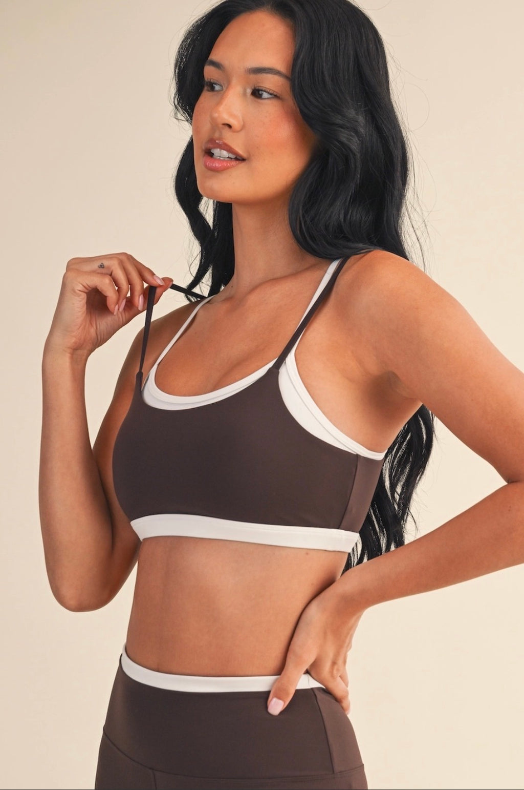 Chocolate Brown Sports Bra Top