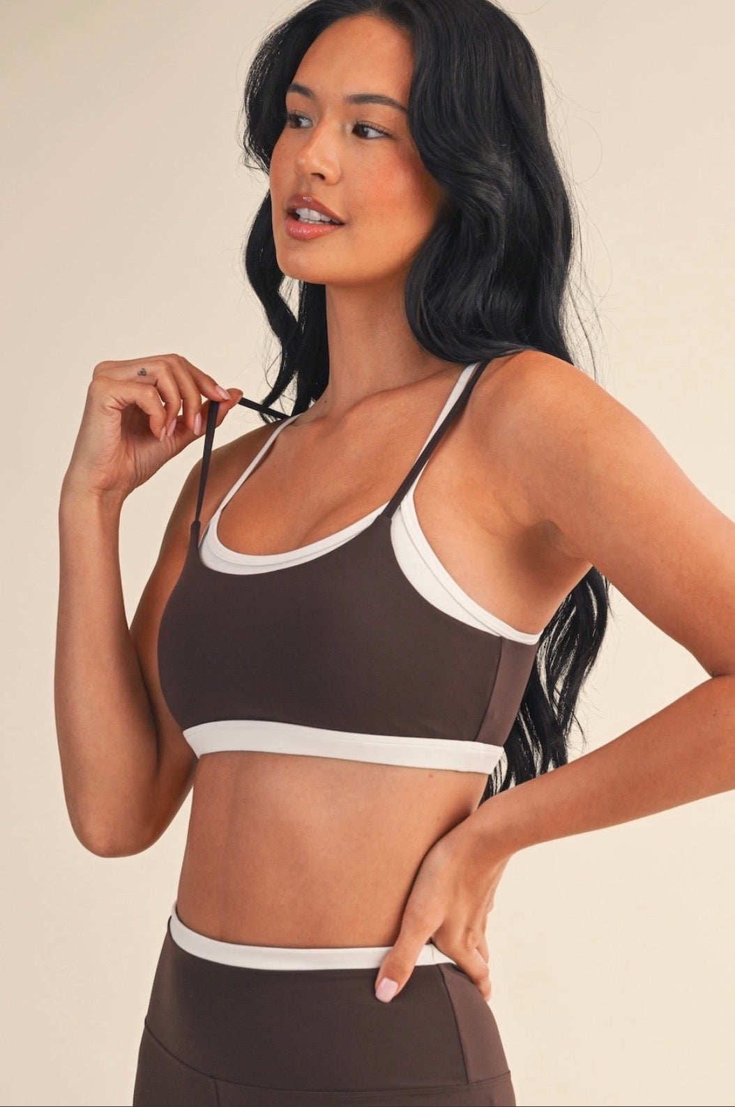 Chocolate Brown Sports Bra Top