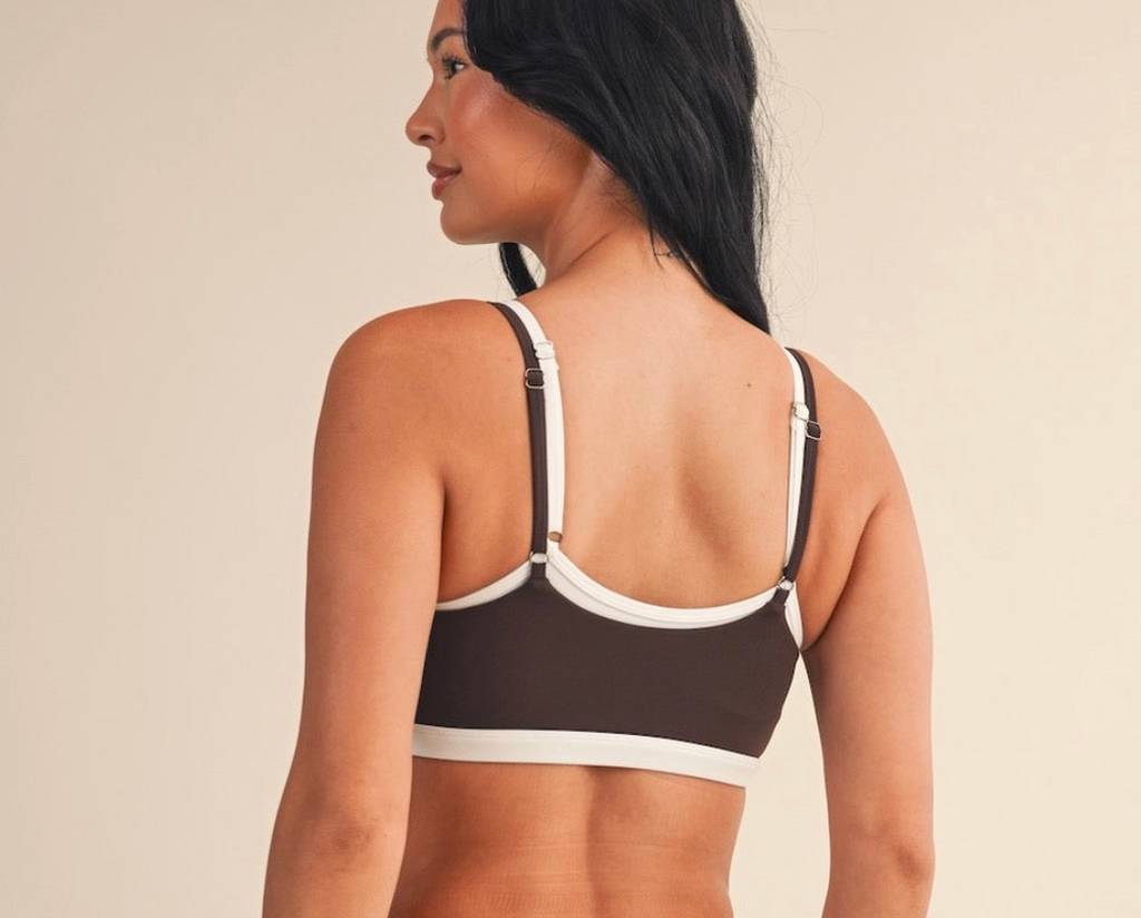 Chocolate Brown Sports Bra Top