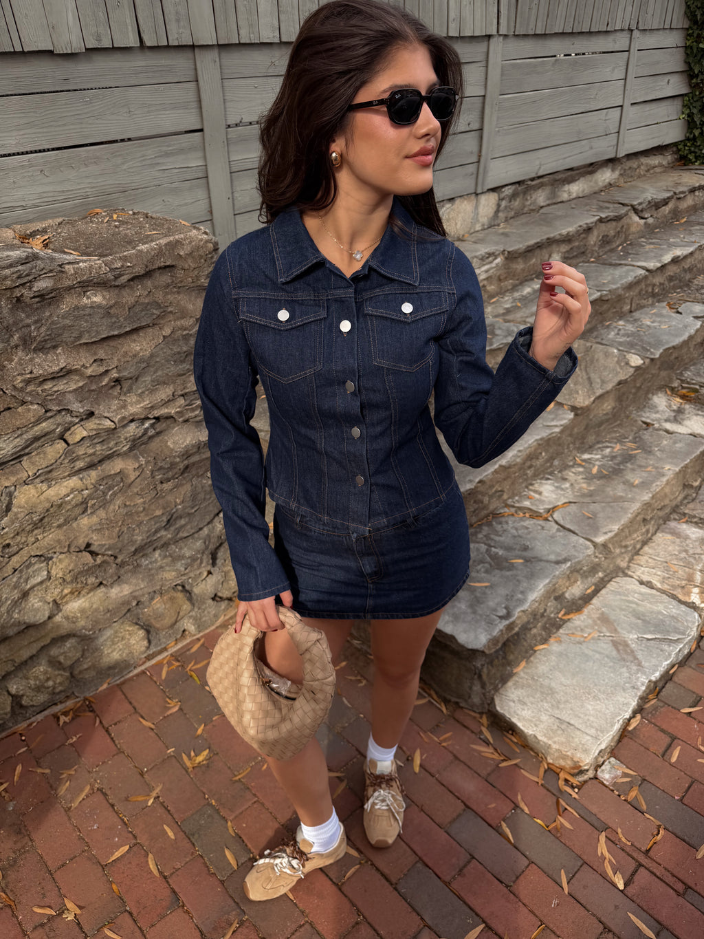 The Emery SetDenim Mirco Mini Skort