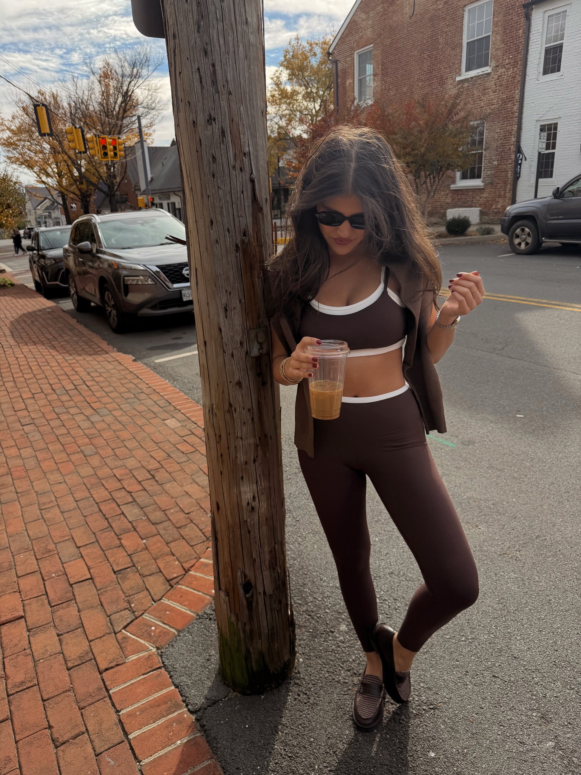 Chocolate Brown Sports Bra Top